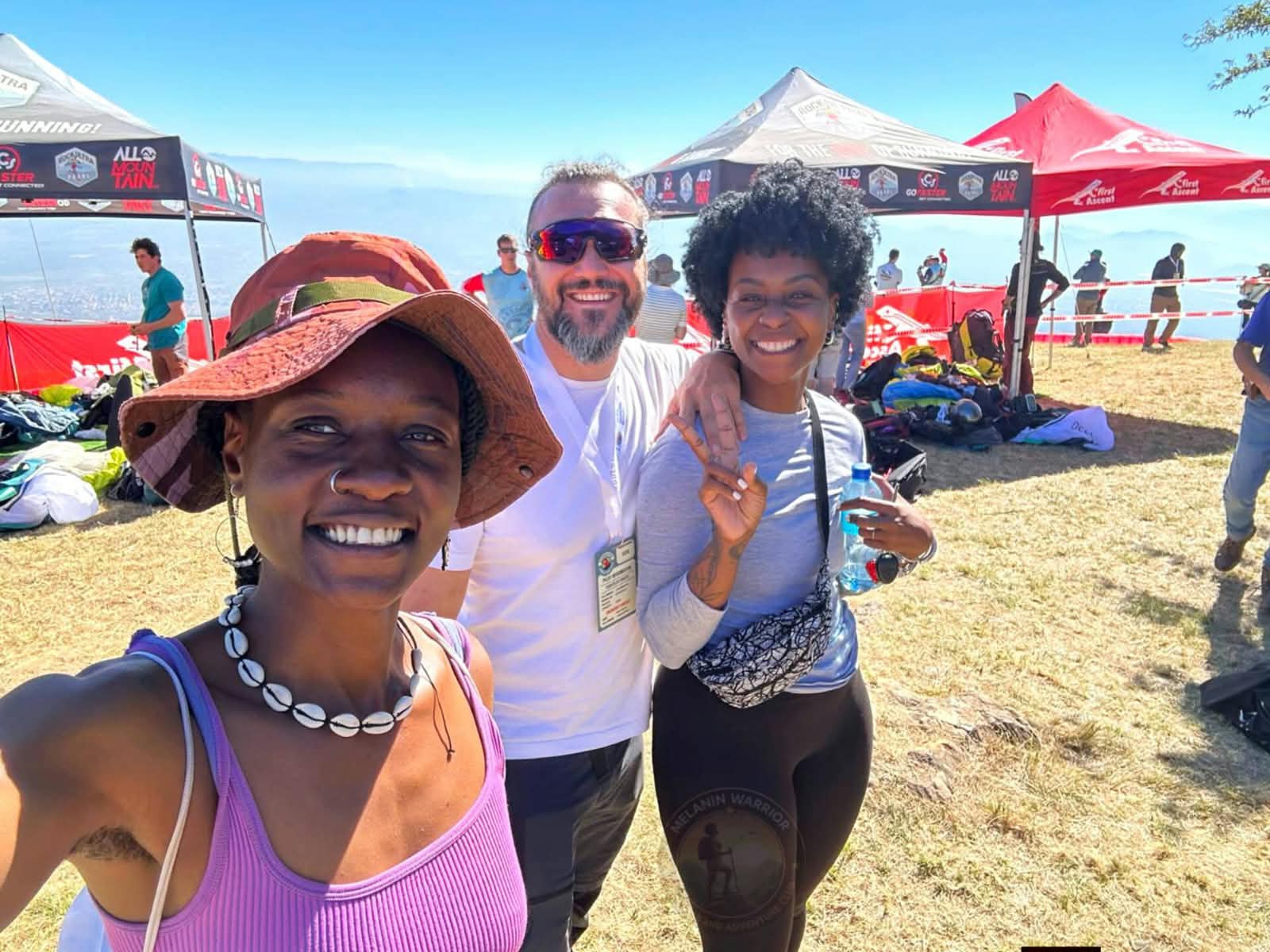 Melanin Warrior hikers gathered at Queen Rose